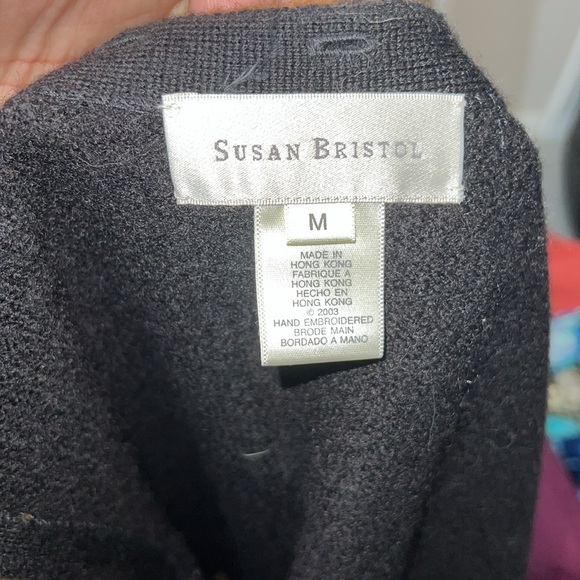Susan Bristol Beaded 100% Wool Vest - Picture 4 of 6